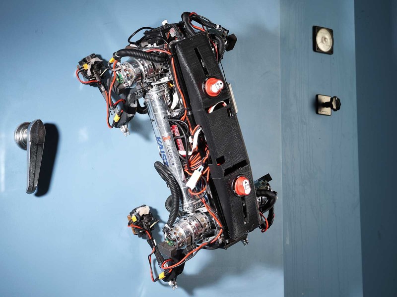 Robotyczny czworonóg chodzi po ścianach